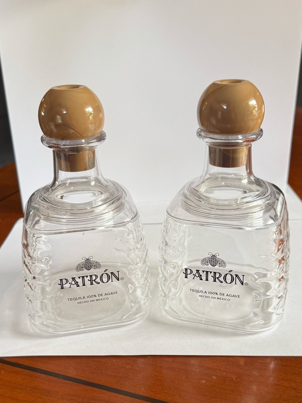 Patron Clear Plastic Decanters (Set of 2)